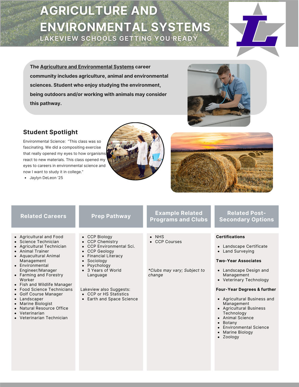 Image of Agriculture & Enviornmental Systems Flyer